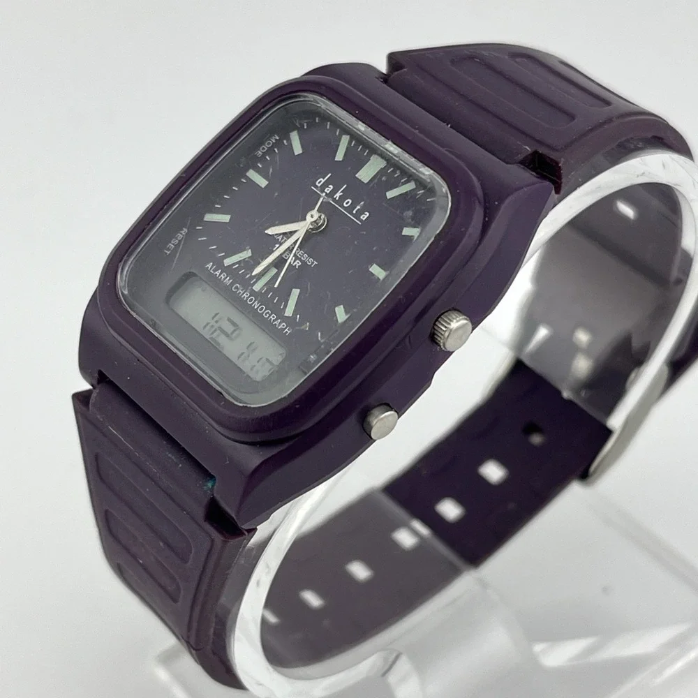 Dakota Moon Glow Watch Women 33mm Purple Analog/Digital- New Battery‎